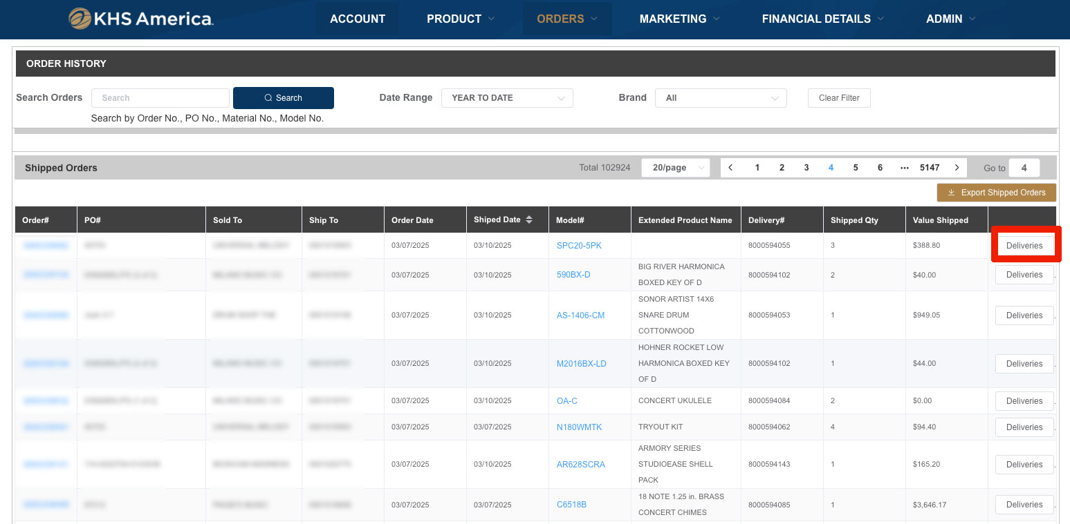 Delivery Order Details