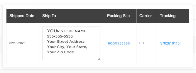 Tracking Information